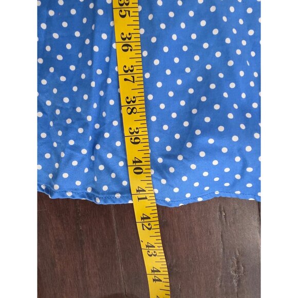 Dressy Star Blue Polka Dot Dress Swing Dress Fit & Flare Rockabilly Size 2XL - Picture 5 of 7